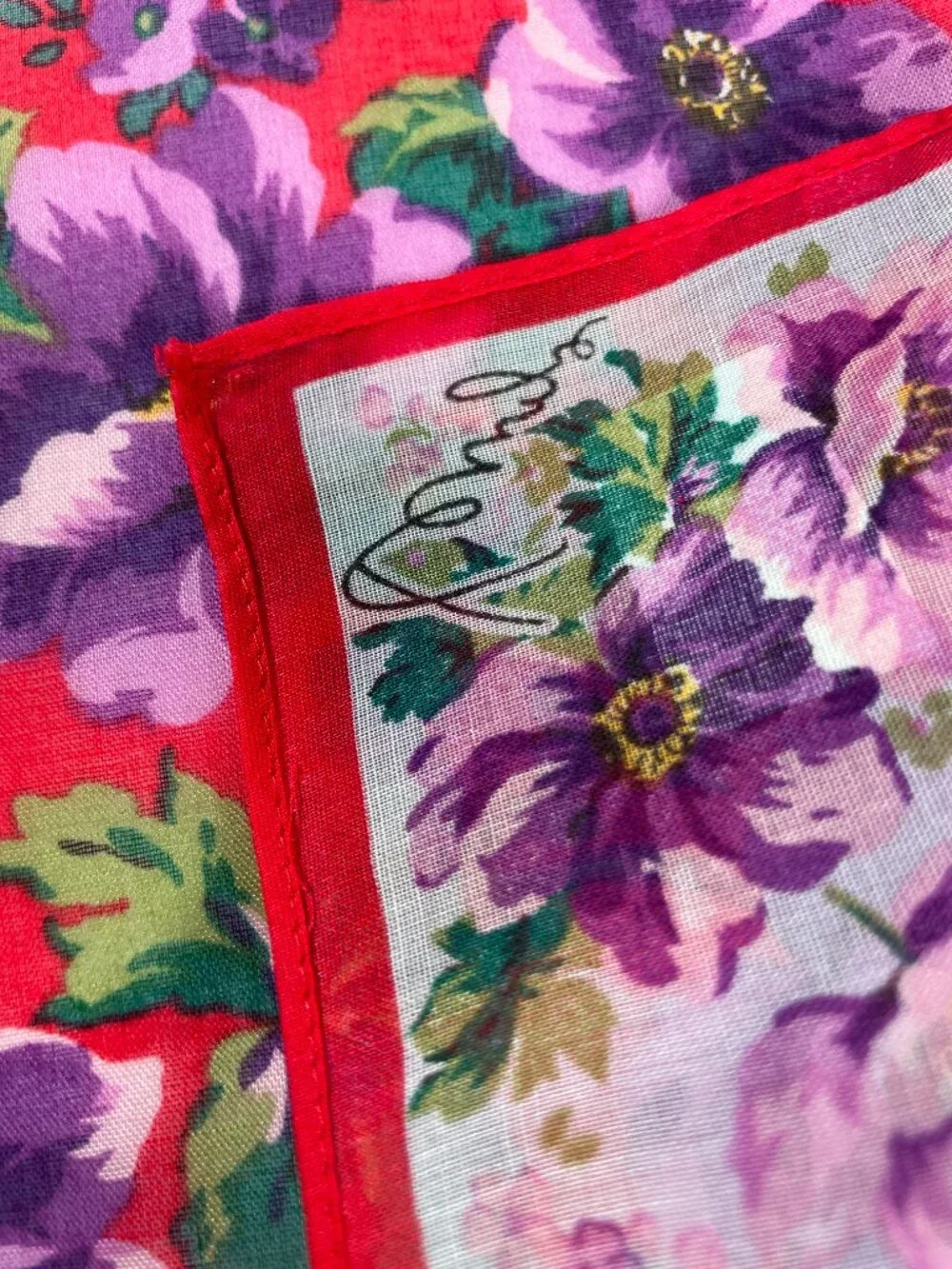 Kenzo Paris NWT Floral Cotton Handkerchief Scarf